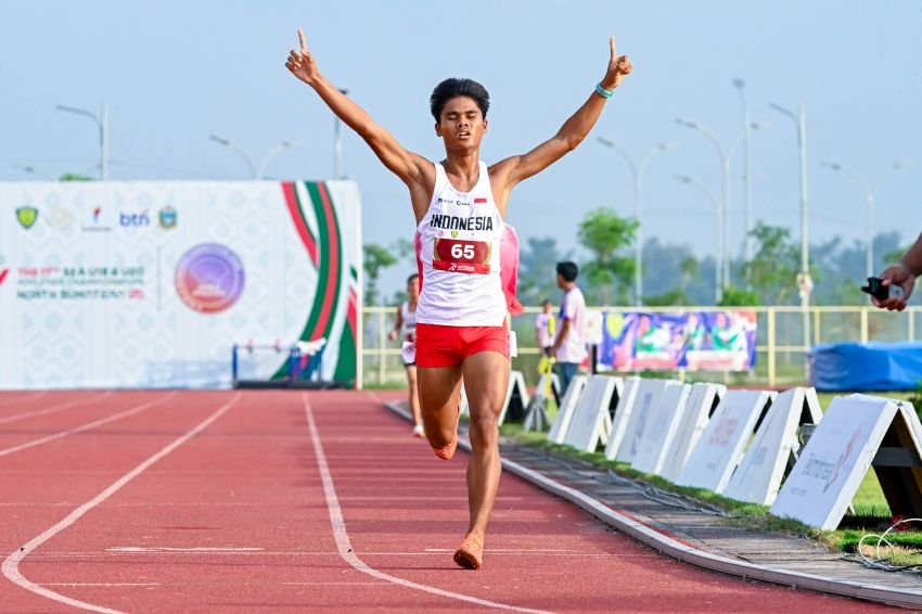 Atlet Sumut Sultan Hasibuan Raih Medali Perak di Debut 3.000 Meter Kejuaraan Atletik Asia Tenggara U18 & U20