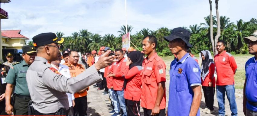 Kapolres Palas Pimpin Simulasi Tanggap Darurat Bencana, Masyarakat Diminta Waspada