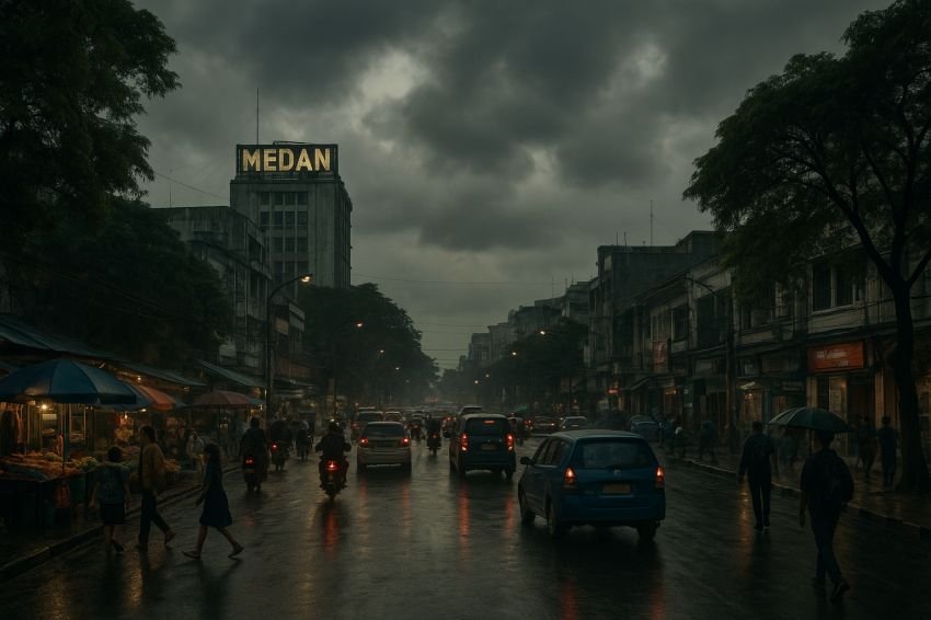 Prakiraan Cuaca Sumatera Utara Hari Ini, Sabtu 1 November 2025: Suhu 17–36°C, Kelembapan Capai 99%