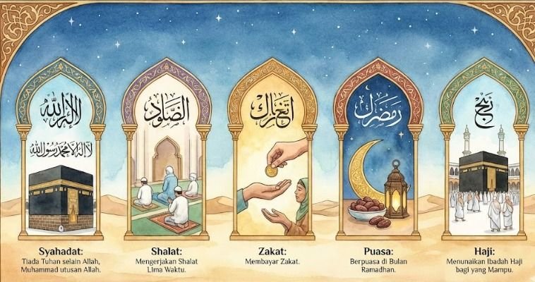 Memahami Lima Rukun Islam, Pondasi Utama Ibadah Seorang Muslim