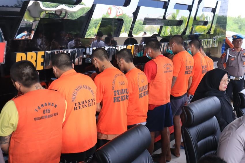 Residivis Berkedok Keluarga, 7 Pelaku Curanmor Diamankan Polisi Bekasi