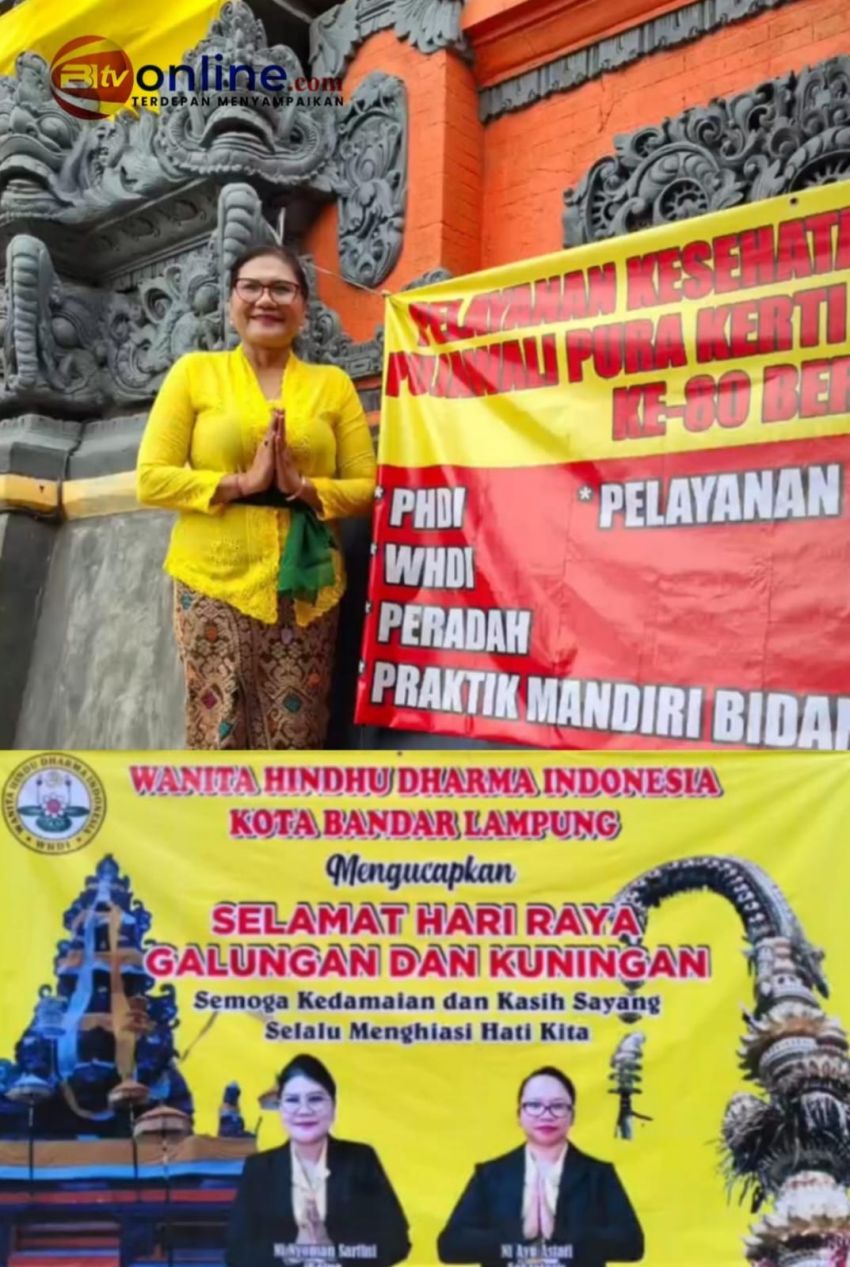 Pujawali ke-80 Pura Kahyangan Jagat Kerthi Bhuana Bandar Lampung Perkuat Ikatan Spiritual dan Sosial Umat Hindu