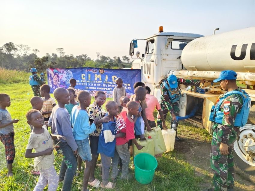 Satgas INDOBATT XXXIX-G MONUSCO Perkuat Keamanan dan Hubungan dengan Warga Desa Boga, Kongo