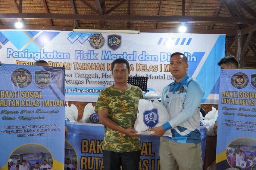 Pegawai Rutan Medan Bangun Semangat dan Empati Lewat Kegiatan FMD di Kampung Ladang dan Baksos
