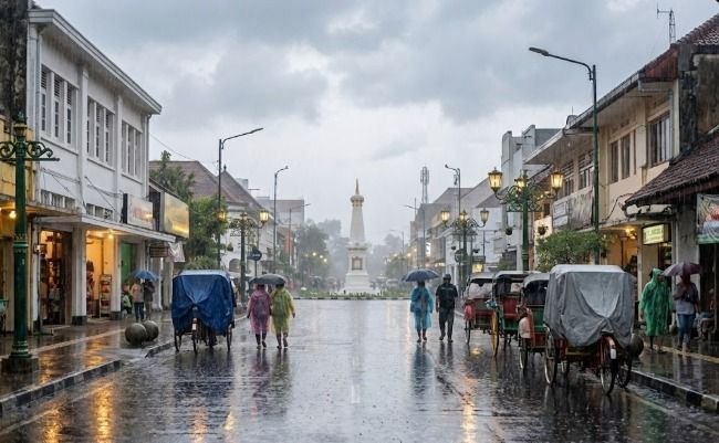 Cuaca DIY Hari Ini: Hujan Ringan Merata di Yogyakarta, Gunungkidul Cenderung Berawan
