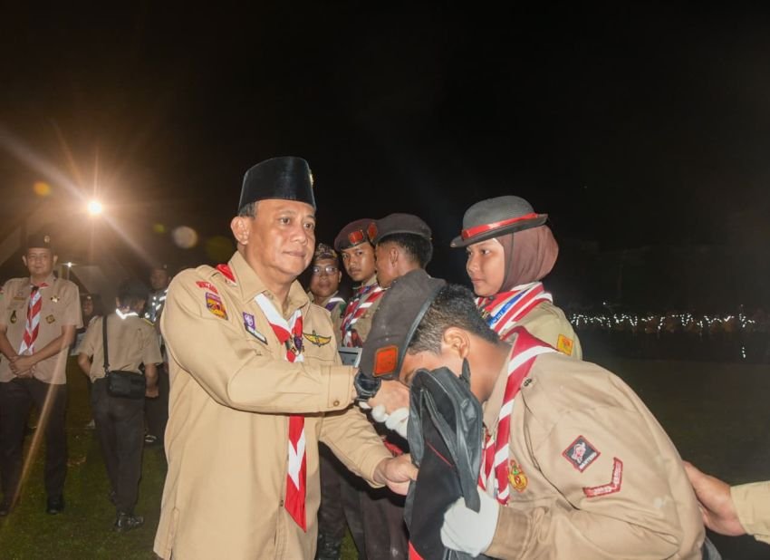 Pramuka Deli Serdang Tutup Jambore dengan Api Unggun, Tanamkan Semangat Kebersamaan dan Kepedulian Lingkungan