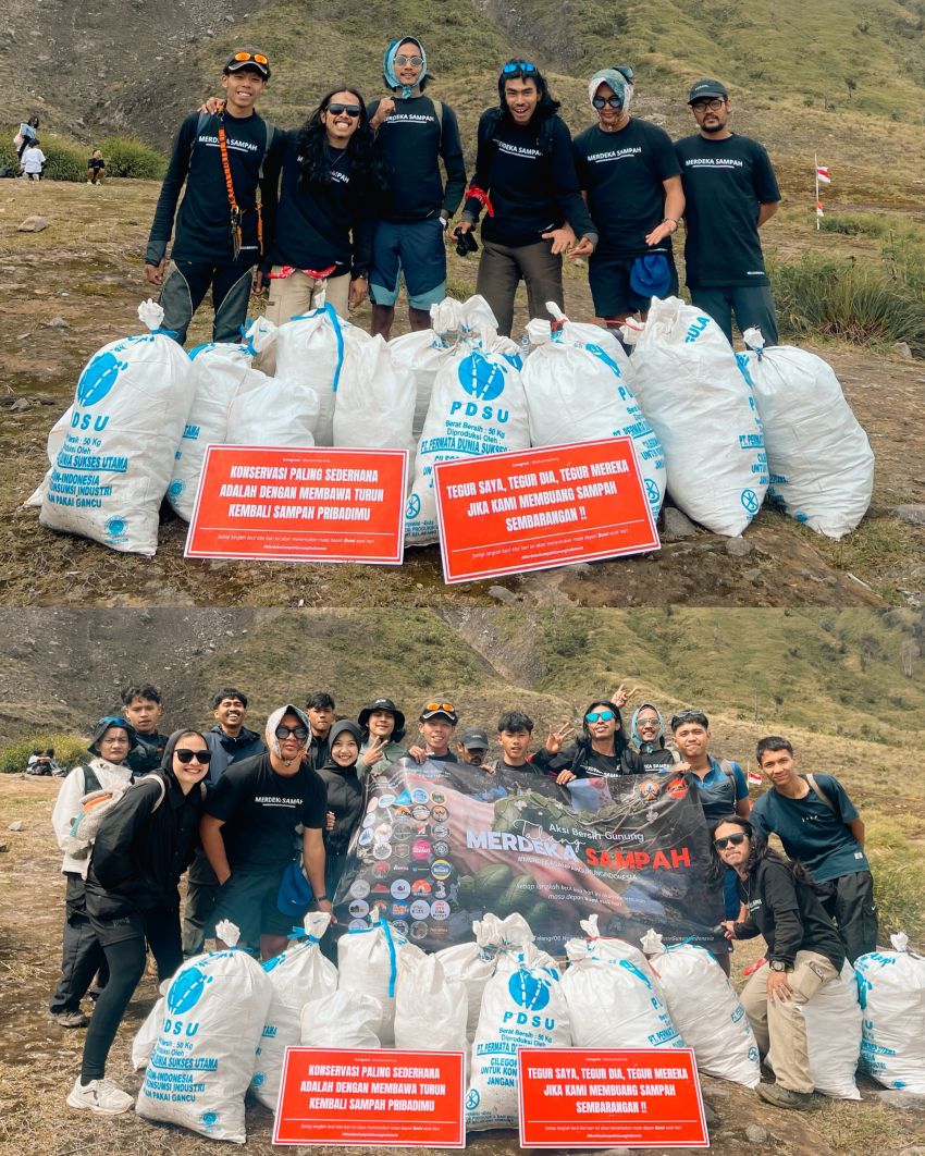 Keren! Para Pendaki Ini Gelar Aksi &ldquo;Merdeka Sampah&rdquo; di Gunung Talang via Bukik Bulek