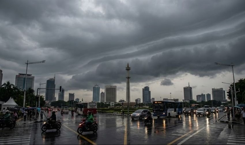 Cuaca DKI Jakarta Hari Ini: Mayoritas Berawan, Jaksel Berpotensi Hujan Petir