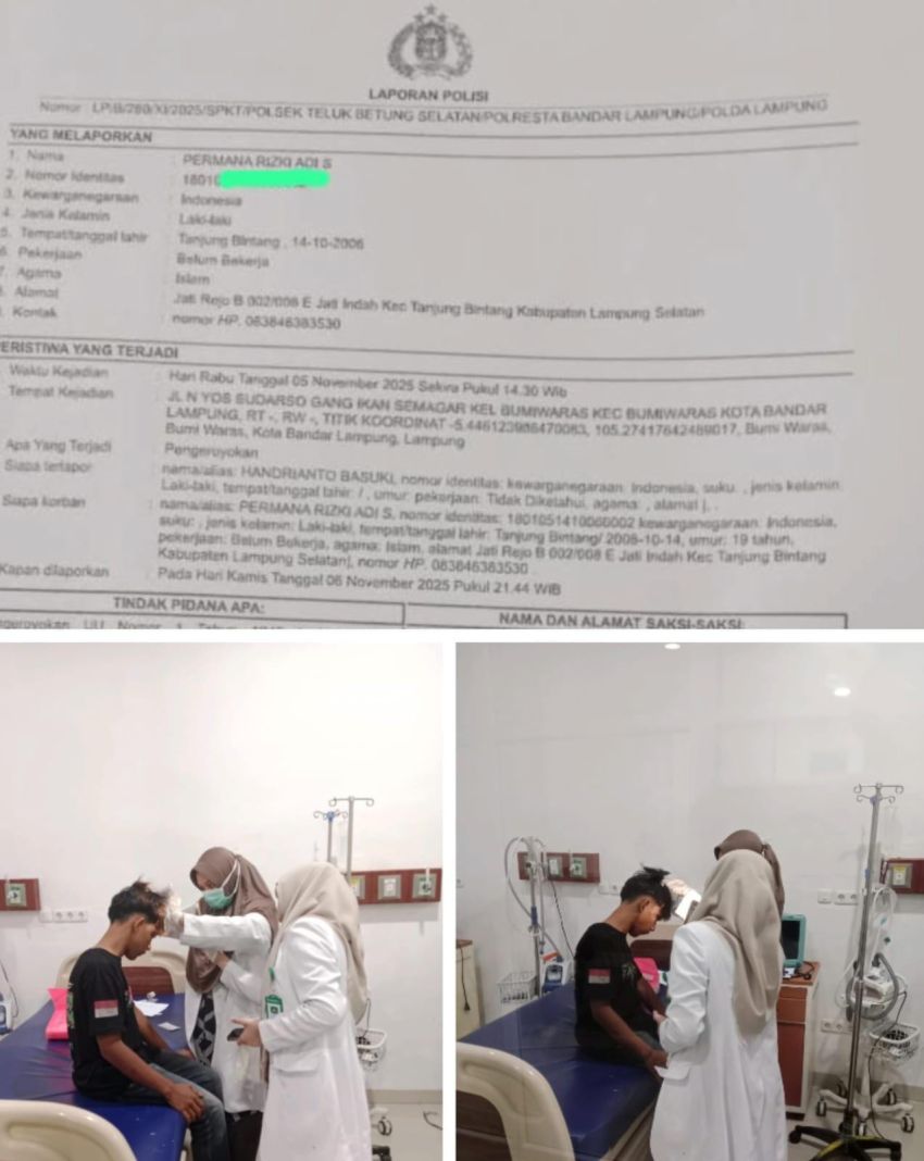 Oknum Wartawan Diduga Keroyok Pemuda 19 Tahun di Bandar Lampung