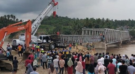 Jembatan Teupin Mane Tersambung, Akses Bireuen–Takengon Segera Pulih