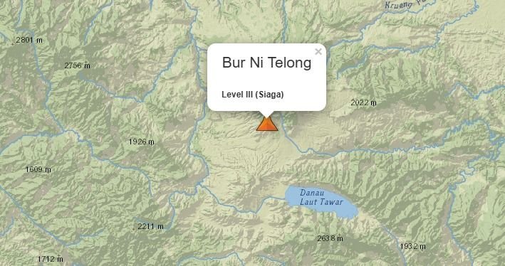 Wasapada! Gunung Bur Ni Telong Aceh Naik Status Jadi Siaga, PVMBG Tetapkan Radius Aman 4 Km