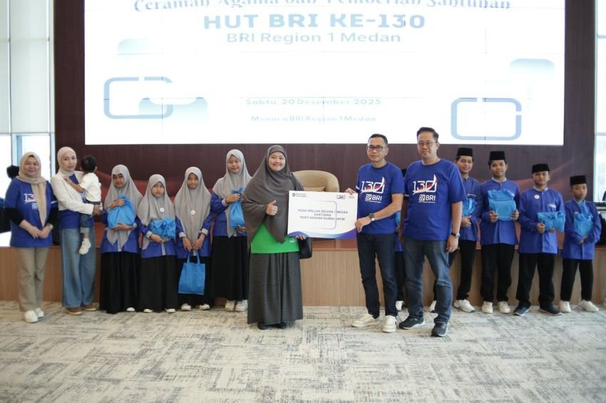 BRI Region 1 Medan Salurkan Bantuan Sosial di Dua Desa Langkat, Dukung Pendidikan dan Toleransi