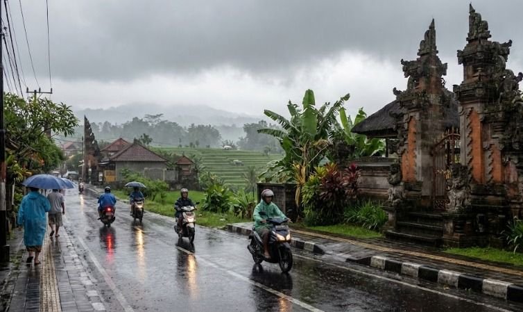Cuaca Bali Didominasi Berawan dan Hujan Ringan, Suhu Capai 29 Derajat
