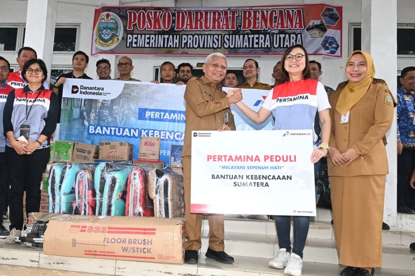 Posko Tanggap Bencana Sumut Terima Puluhan Paket Bantuan dari Pertagas
