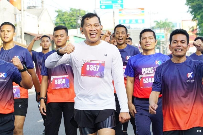 Ribuan Warga Lampung Ikuti Fun Run Bersama Pangdam XXI/Radin Inten, Dorong Semangat Hidup Sehat dan Persatuan