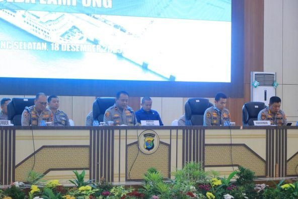 Polda Lampung Uji Kesiapan Operasi Lilin Krakatau 2025 Lewat Tactical Floor Game