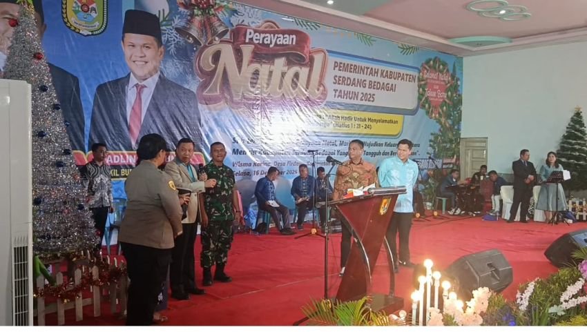 Bupati Darma Wijaya Hadiri Natal Serdang Bedagai, Donasi Rp600 Juta Disalurkan untuk Korban Bencana