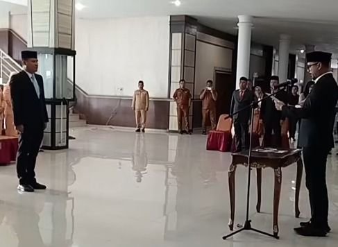 M. Reza Pahlevi Nasution Resmi Dilantik Jadi Sekda Labusel, Bupati Fery Tekankan Integritas ASN
