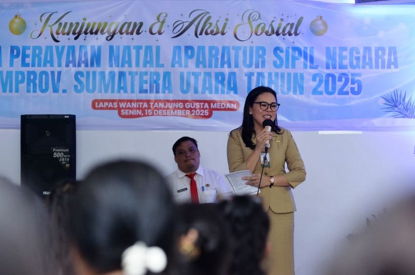 Kasih Natal Menyentuh Warga Binaan, ASN Sumut Gelar Kunjungan Sosial di Lapas Perempuan
