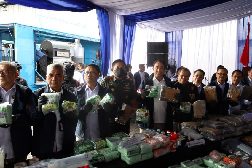 BNN dan Kodim 0502 Gelar Pemusnahan Narkotika, Dorong Kampung Bersinar Bersih Narkoba