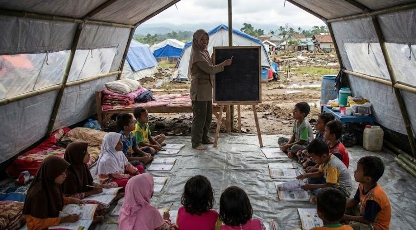 Kemendikdasmen Relokasi Sekolah Terdampak Banjir Sumatra, Kelas Darurat Siap Digunakan Januari 2026