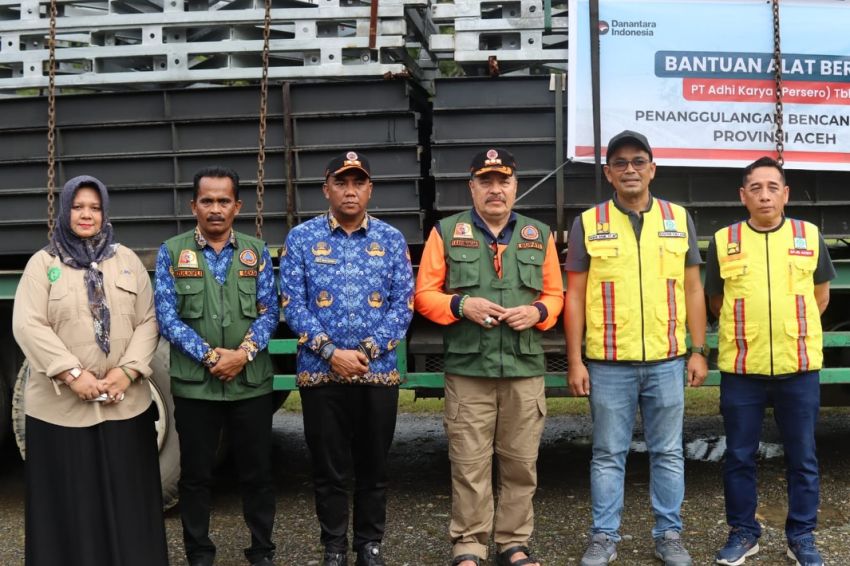 Rangka Jembatan Bailey Tiba di Nagan Raya, Isolasi Akibat Banjir Segera Teratasi