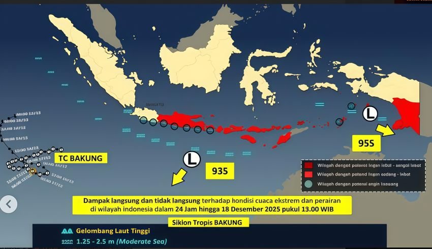 Bibit Siklon 93S Menguat: Hujan Lebat dan Angin Kencang Diprediksi Melanda Jawa & Bali