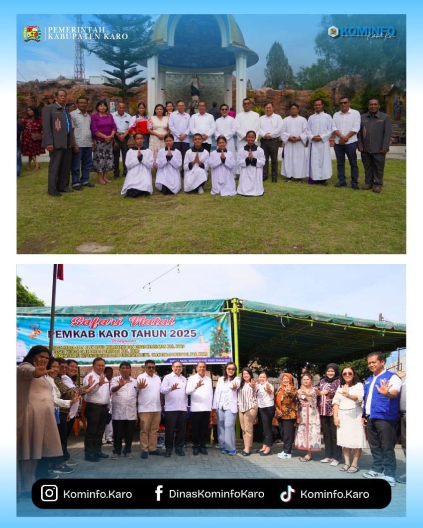Sambut Natal 2025, Bupati Karo Hadiri Kebaktian dan Luncurkan Layanan Publik