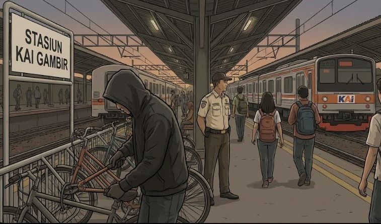 KAI Commuter Tangkap Pelaku Pencurian Sepeda di Stasiun Tanah Abang