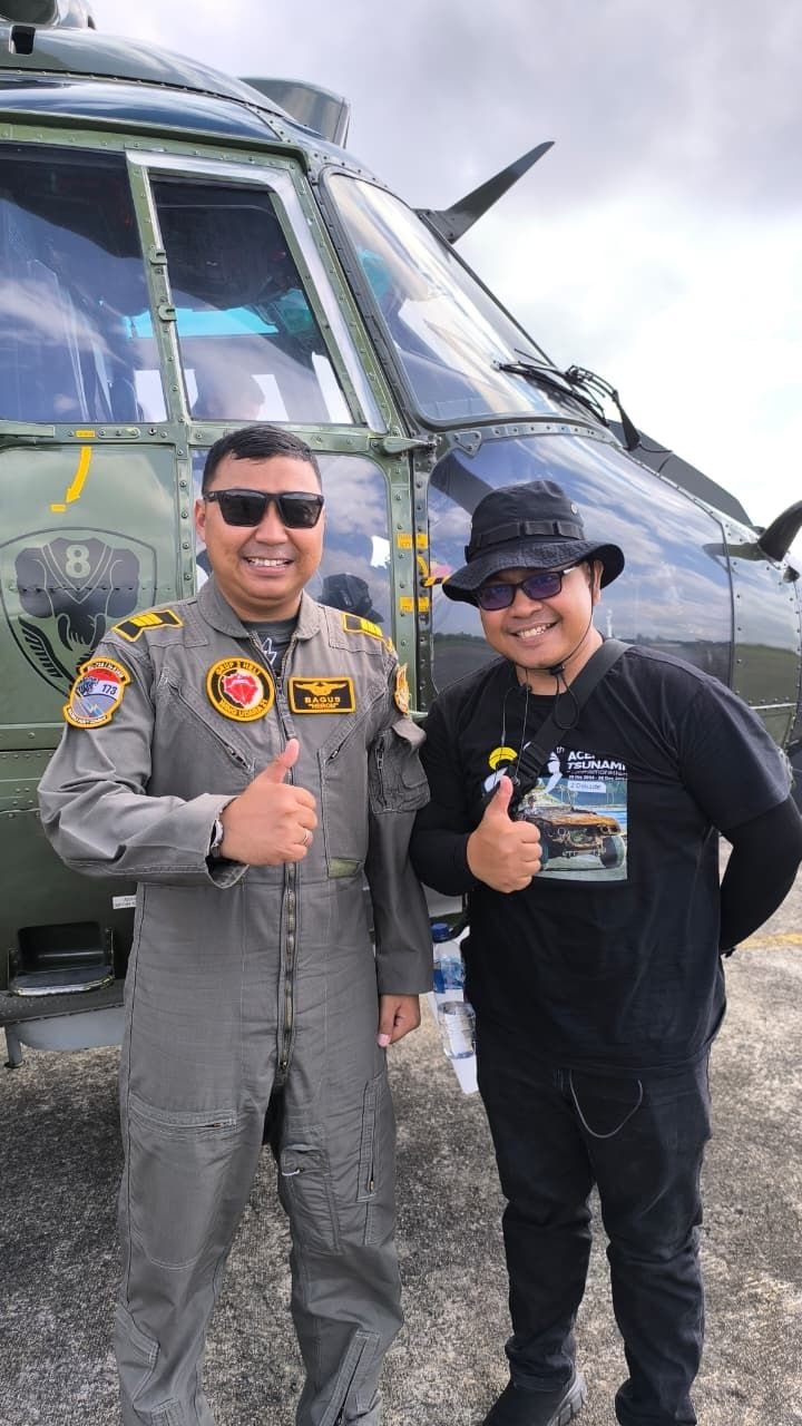 Heli Caracal TNI AU Kembali Layani Masyarakat Terisolir Akibat Bencana di Aceh