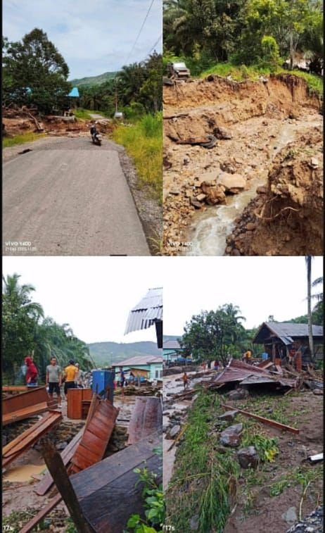 Jeritan Warga Gunung Baringin: Jalan Putus, Rumah Hanyut dan Terisolir