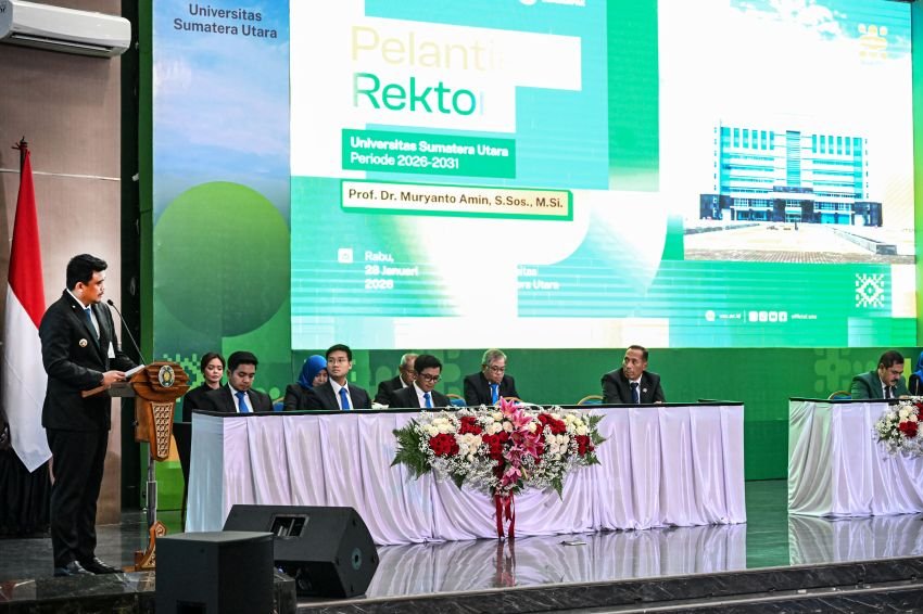 Pelantikan Rektor USU, Bobby Nasution Minta Keringanan Biaya Kuliah untuk Mahasiswa Terdampak Bencana