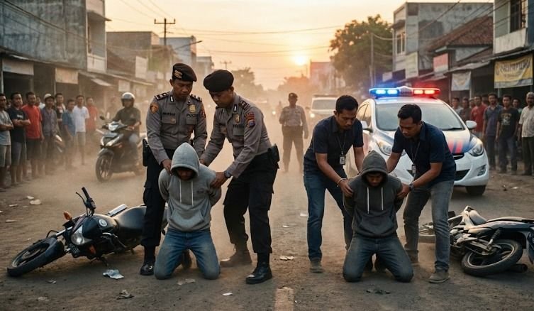 Aksi Begal Subuh di Deli Serdang, Dua Remaja Geng Motor Ditangkap