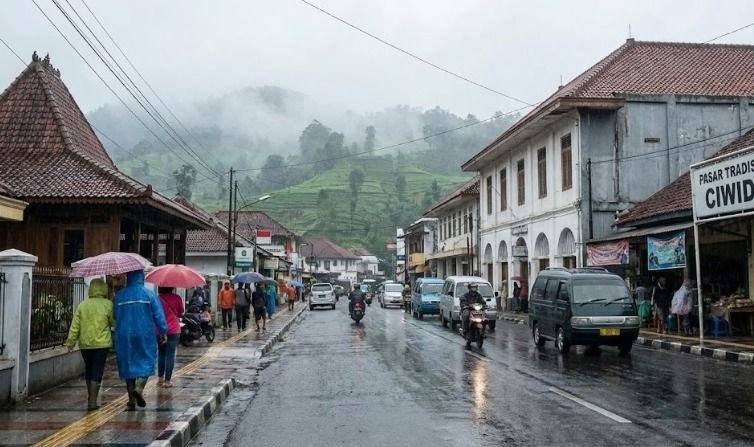 Hujan Ringan Dominasi Cuaca Jawa Barat, Sejumlah Wilayah Berpotensi Diguyur Hingga Malam