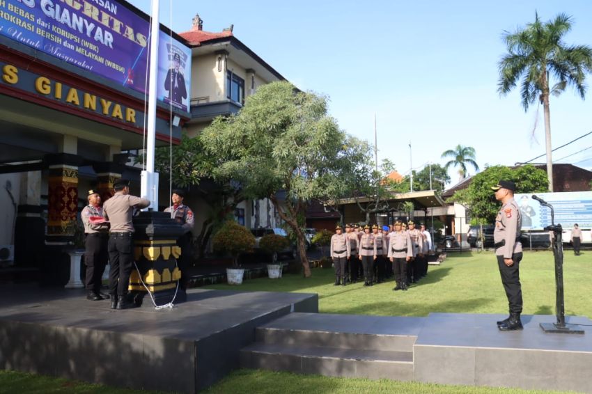 Polres Gianyar Gelar Upacara Hari Kesadaran Nasional, Tingkatkan Disiplin Anggota Polri