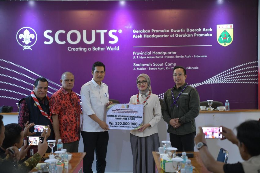 Pemprov Lampung dan Pramuka Salurkan Bantuan Rp500 Juta, Bantu Ringankan Beban Korban Banjir Aceh