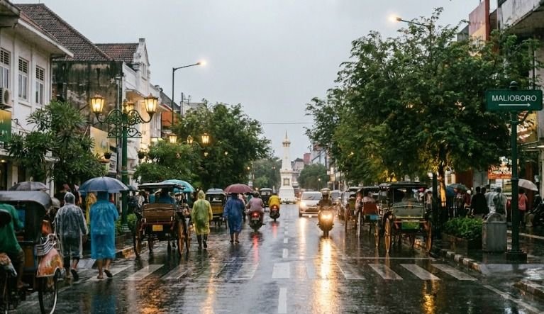 Hujan Sedang Berpotensi Guyur Sebagian Besar Wilayah DIY Hari Ini