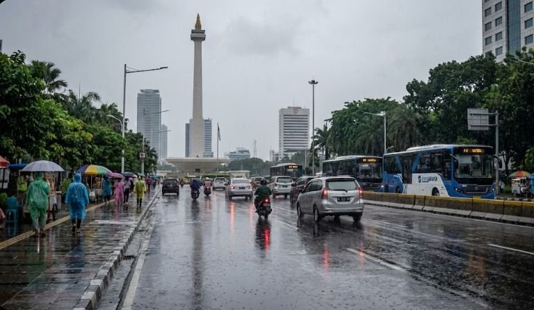 Hujan Ringan Berpotensi Guyur Seluruh Wilayah Jakarta dan Kepulauan Seribu