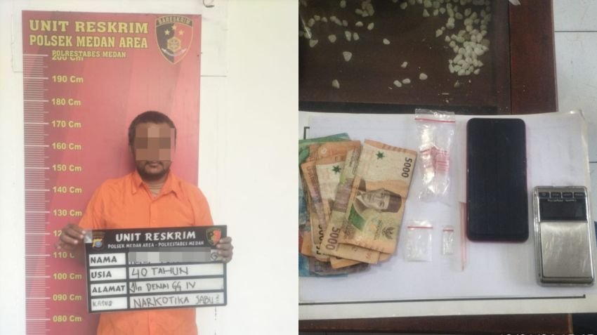 Polsek Medan Area Grebek Sarang Narkoba, Sabu 0,56 Gram Disita dan Terduga Pengedar Ditangkap