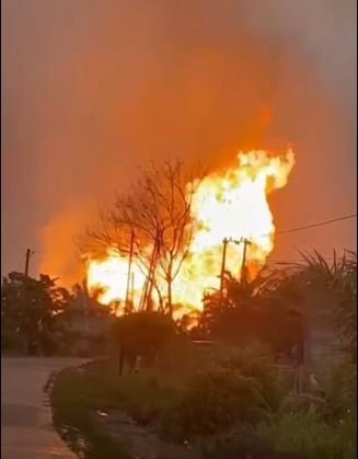 Pipa Gas BUMN Meledak di Indragiri Hilir, Lalu Lintas Riau&ndash;Jambi Macet