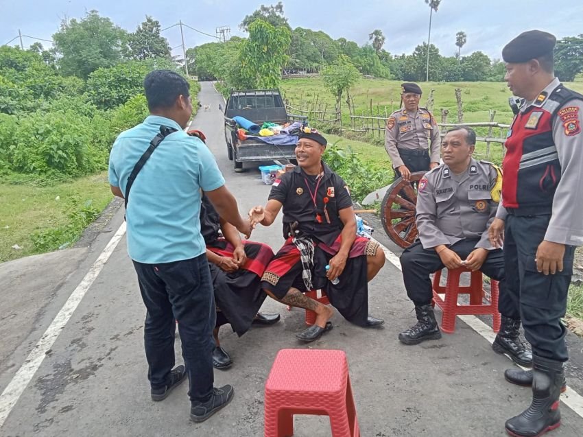 Polsek Blahbatuh Amankan Pembuatan Film Dokumenter Puputan Badung 1906, Polri Pastikan Lancar