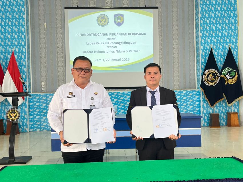 Kantor Hukum J & P Resmi Kerja Sama dengan Lapas Padangsidimpuan, Perkuat Bantuan Hukum bagi Masyarakat Tabagsel