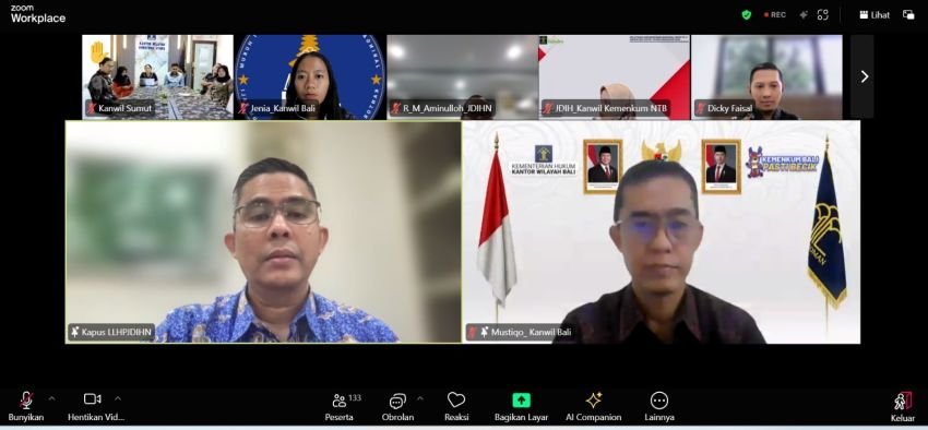 Kanwil Kemenkum Bali Siap Tingkatkan Literasi Hukum melalui Penilaian Kinerja JDIHN 2026