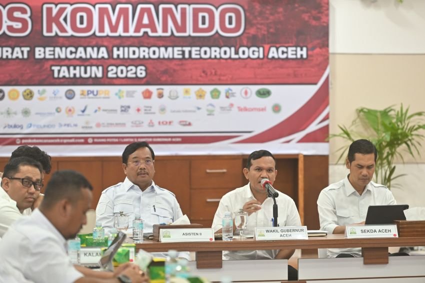 Wagub Aceh Dorong Percepatan Penyerahan Data Pascabencana untuk Bantuan Tepat Sasaran