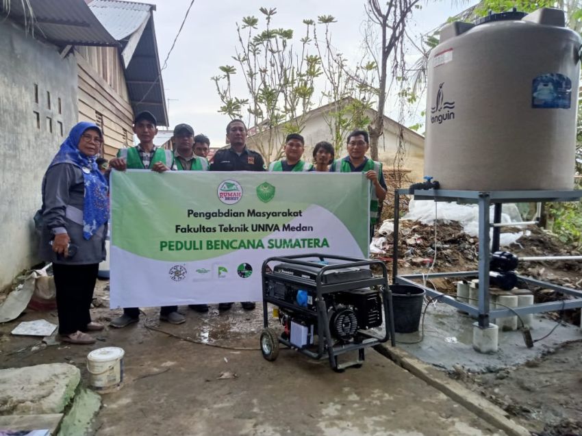 Kolaborasi Peduli: Rumah Briket dan FT Univa Medan Bangun Sumur Bor bagi Penyintas Banjir