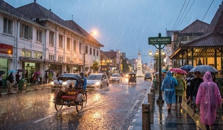 Hujan Ringan hingga Lebat Berpotensi Guyur Wilayah DIY