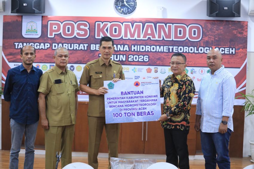 Gotong Royong Nasional, Pemkab Konawe Kirim 100 Ton Beras untuk Aceh Pasca Bencana