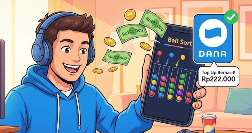 Buruan! Klaim DANA Gratis Rp222.000 Lewat Game Teka-Teki Ball Sort, Begini Caranya