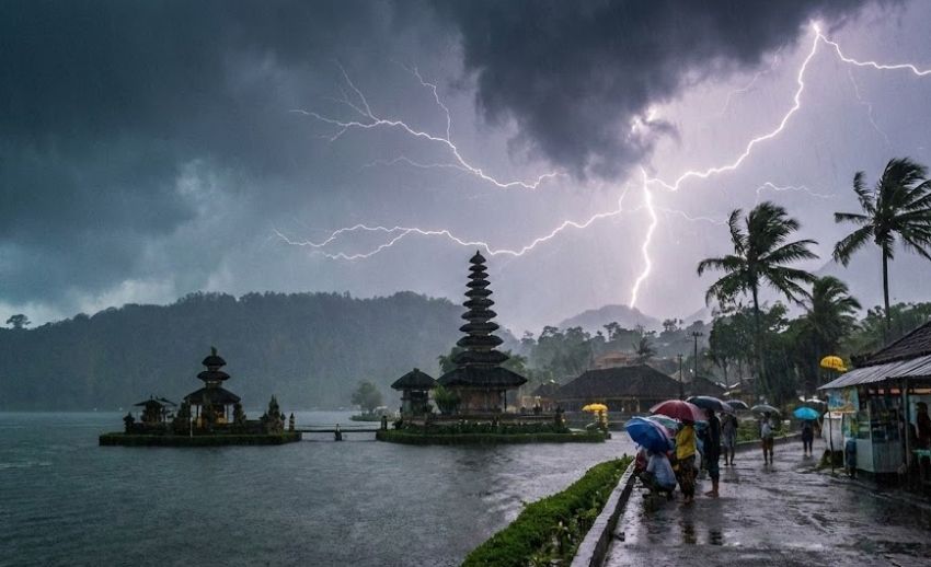 Prakiraan Cuaca Bali Hari Ini, Kamis 15 Januari 2026: Seluruh Wilayah Hujan Petir