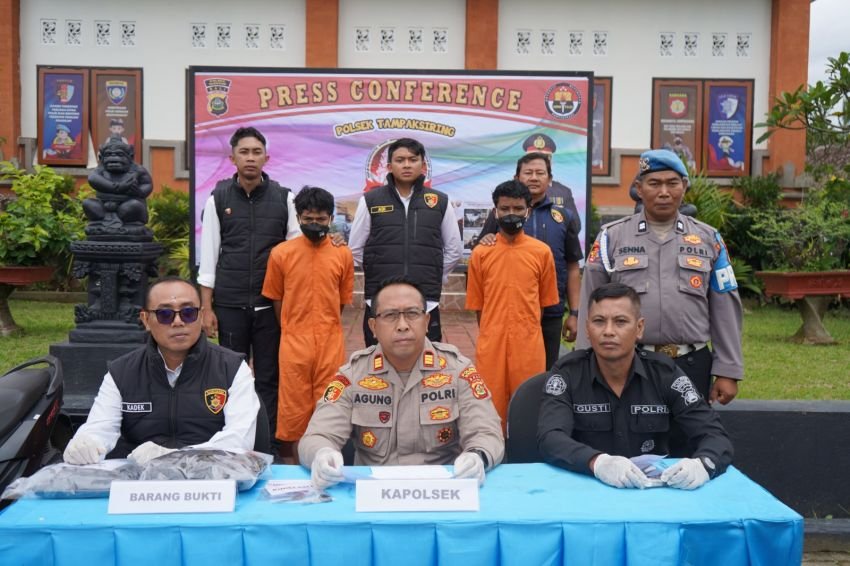 Curi Motor di Dua Wilayah, Dua Buruh Bangunan Diringkus Polsek Tampaksiring